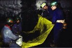 Miners in a coal mine